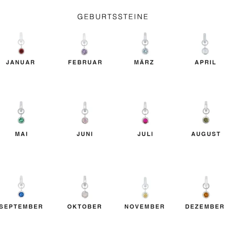 Amor Geburtssteine | Anhänger-Charm Damen